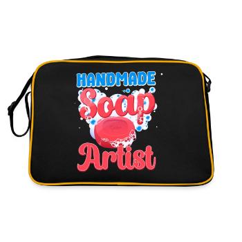 Soap Making Crafting Handmade Soap - Retro Bag - black/gold - Back