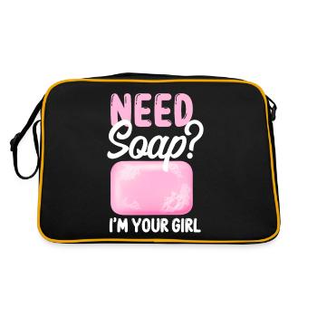 Fabrication de savon Artisanat Besoin de savon? - Sac Retro - noir/or - Dos