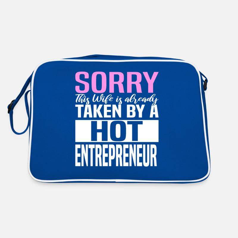 Entrepreneur Chef Ehefrau Partner Startup Stolzer Retro Tasche