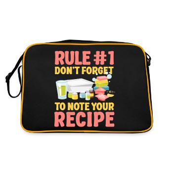Soap Making Crafting Rule #1 Don't - Retro Bag - black/gold - Back