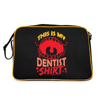 T-shirt for dentists and dentists - Retro Bag - black/gold - Back