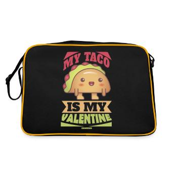 My Taco Is My Valentine - Retro Bag - black/gold - Back