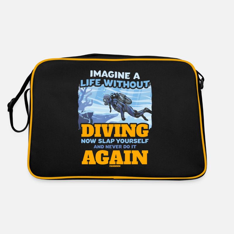 Imagine A Life Without Diving Retro Tasche