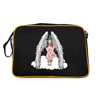 Dominatrix ange céleste femme nue érotique sexy - Sac Retro - noir/or - Dos