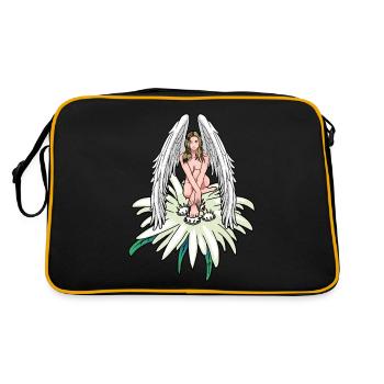 Heavenly Angel Edelweiss Austria Guardian Angel - Retro Bag - black/gold - Back