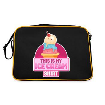 Cornet de crème glacée C’est ma glace - Sac Retro - noir/or - Dos