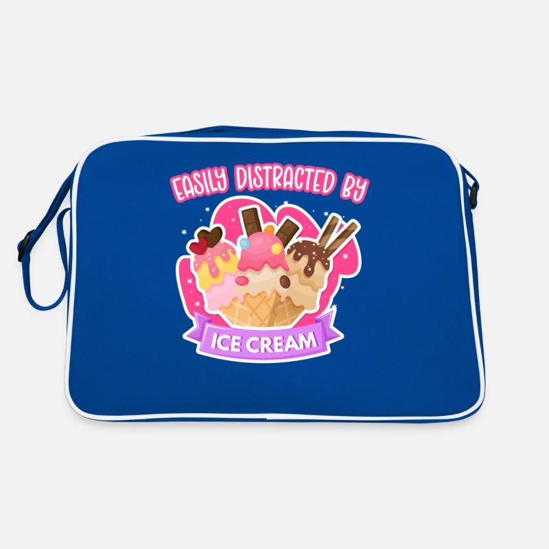 Ice Cream Cone Easily Distracted Retro Tasche