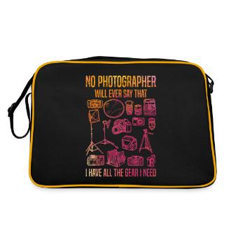 Aucun photographe ne pourra jamais faire aussi drôle - Sac Retro - noir/or - Dos