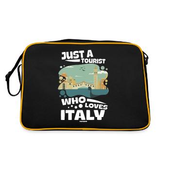Italie Drapeau italien Italia Cadeau - Sac Retro - noir/or - Dos