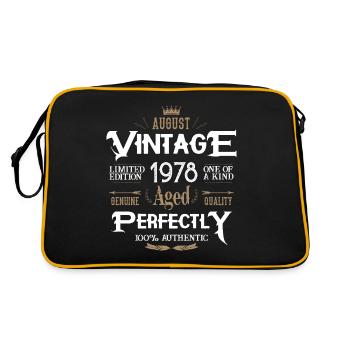 Août 1978 naissance Legends anniversaire - Sac Retro - noir/or - Dos