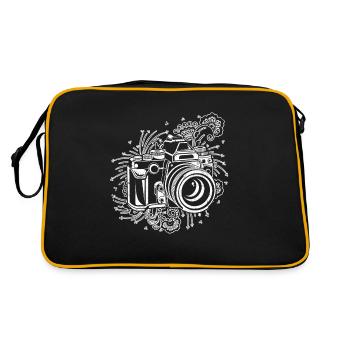 Photographie Photo Caméra avec Fleurs Photographe - Sac Retro - noir/or - Dos