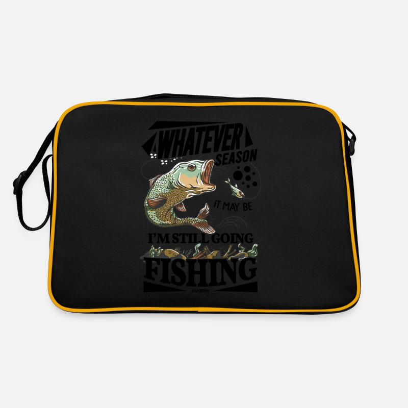 Angler - Retro Tasche - Schwarz/Gold