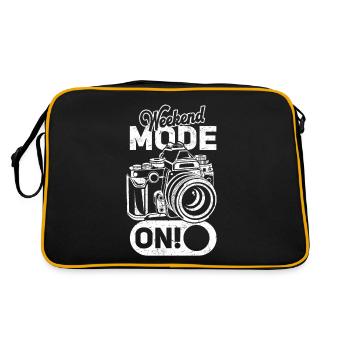 Photography Weekend Mode with Camera Photographer - Retro Bag - black/gold - Back