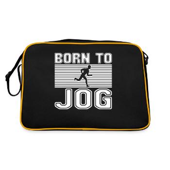 Jogging Running Saying - Retro Bag - black/gold - Back