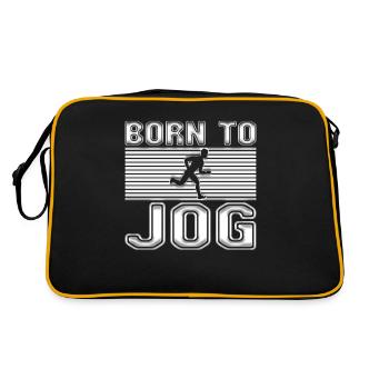 Jogging Running Saying - Retro Bag - black/gold - Back