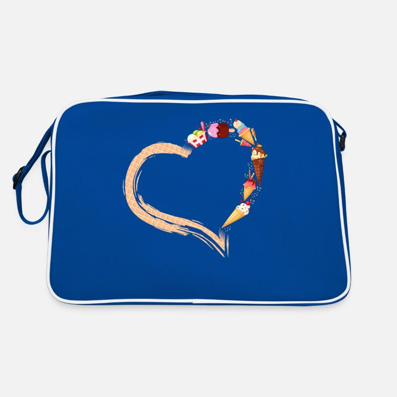 Ice Cream Heart Cone Popsicle Retro Tasche
