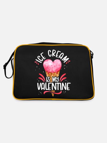 Crème glacée Valentines Day Coeur - Sac Retro - noir/or - Dos