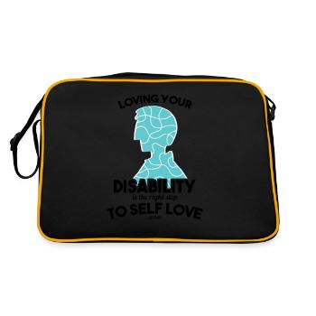 Autisme Puzzle Syndrome d’Asperger - Sac Retro - noir/or - Dos