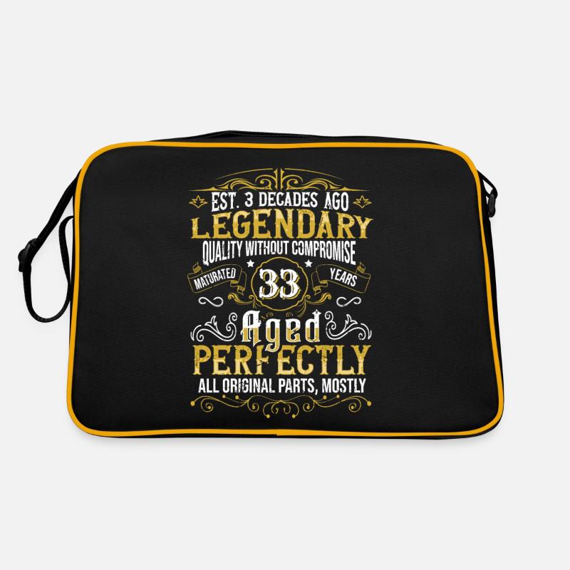 Vintage Legendary - Aged perfectly 33rd birthday Retro Bag