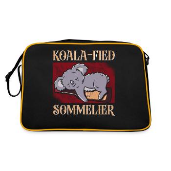 Dégustation de vin de sommelier - Sac Retro - noir/or - Dos