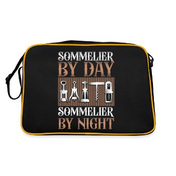 Dégustation de vin de sommelier - Sac Retro - noir/or - Dos