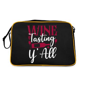 Dégustation de vin de sommelier - Sac Retro - noir/or - Dos