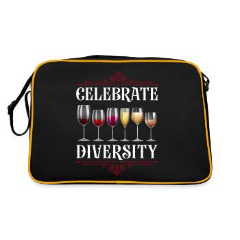Dégustation de vin de sommelier - Sac Retro - noir/or - Dos