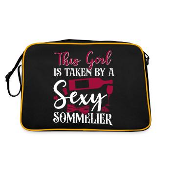 Sommelier Wine Drinking Tasting - Retro Bag - black/gold - Back
