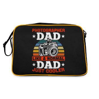 Photographe Papa comme un père normal Simple - Sac Retro - noir/or - Dos