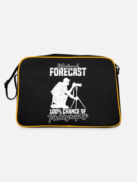 Prévisions du week-end pour les photographes 100% de chances de - Sac Retro - noir/or - Dos
