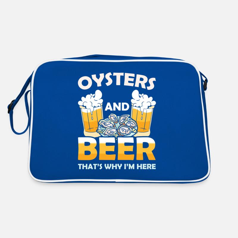 Huîtres et bière, c’est pourquoi Im Here Austern Sac Retro