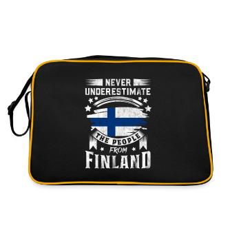 Finlande Tshirt Finlande Scandinavie - Sac Retro - noir/or - Dos