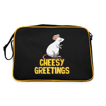 Souris Souris Cadeau Rat Rongeur Souris Souris Lousemaus - Sac Retro - noir/or - Dos