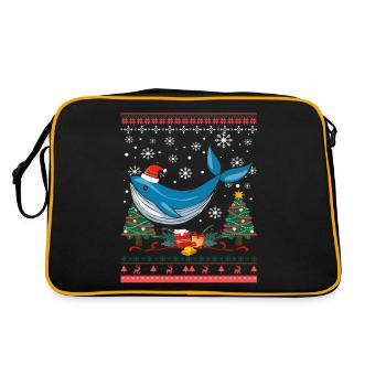 Alaska Geschenk Kinder Herren Damen USA Natur Eis - Retro Tasche - Schwarz/Gold - Hinten
