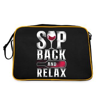 Dégustation de vin de sommelier - Sac Retro - noir/or - Dos