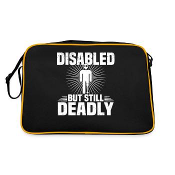 Fauteuil roulant amputé pour handicapés invalidés - Sac Retro - noir/or - Dos