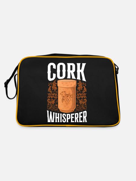 Sommelier Wine Drinking Tasting - Retro Tasche - Schwarz/Gold