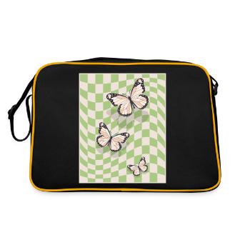Papillons esthétiques pastel danois - Sac Retro - noir/or - Dos