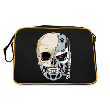 Cyborg Skull Cyber Esthétique - Sac Retro - noir/or - Dos
