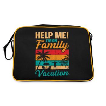Help Me! I'm On Family Vacation - Retro Tasche - Schwarz/Gold - Hinten