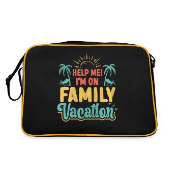Help Me! I'm On Family Vacation - Retro Tasche - Schwarz/Gold - Hinten