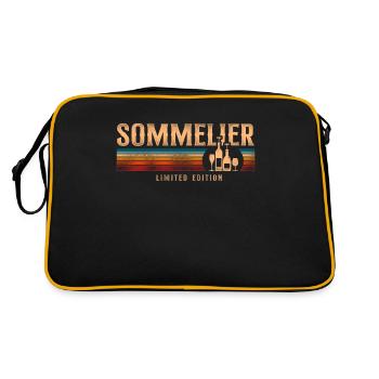 Dégustation de vin de sommelier - Sac Retro - noir/or - Dos