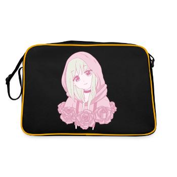 Esthétique pastel danoise Sad Anime Girl R - Sac Retro - noir/or - Dos