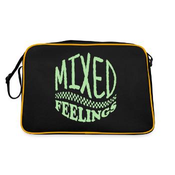 Danish pastel aesthetics Mixed feelings - Retro Bag - black/gold - Back