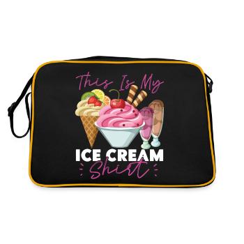 Cornet de crème glacée C’est ma glace - Sac Retro - noir/or - Dos