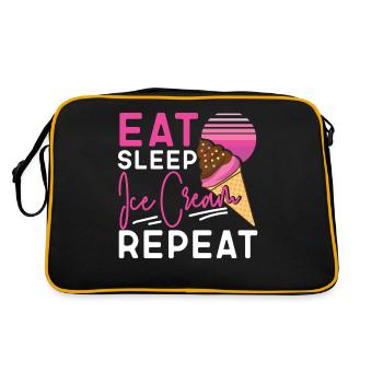 Cornet de crème glacée Manger de la crème glacée sleep - Sac Retro - noir/or - Dos
