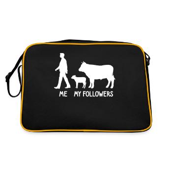 I Mes followers Éleveur de vaches Éleveur Vaches Agriculteur - Sac Retro - noir/or - Dos