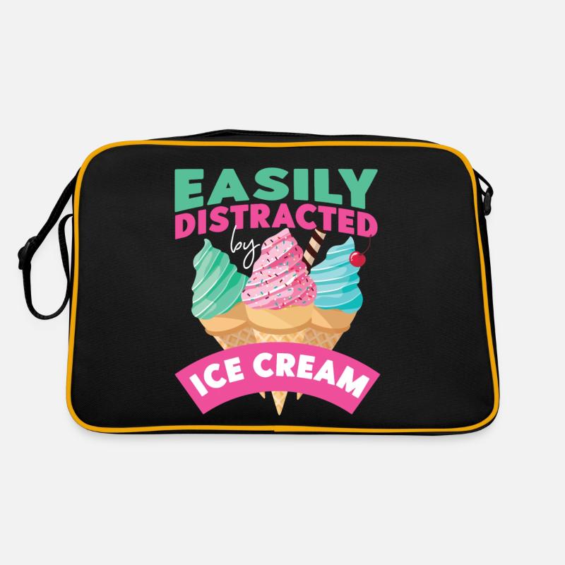 Ice Cream Cone Easily Distracted Retro Tasche