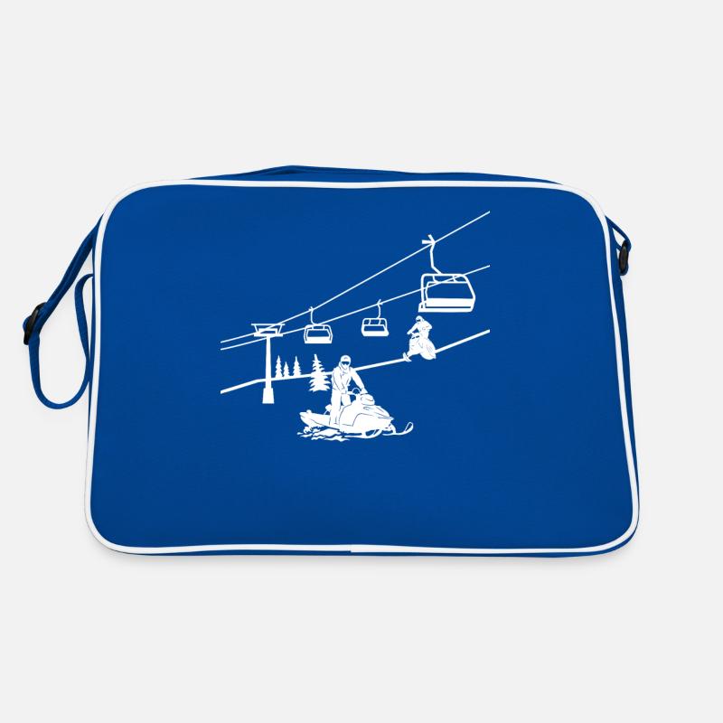 Snowmobile driver Snowmobile Snow motorcycle Retro Bag