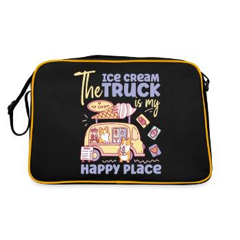Cornet de crème glacée Le camion de crème glacée - Sac Retro - noir/or - Dos